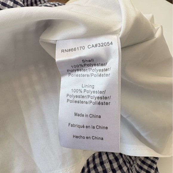 Anthropologie || Hutch Gingham Midi Skirt Smocked Back Blue White XL - Picture 11 of 11